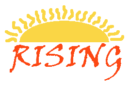 RISING logo